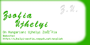 zsofia ujhelyi business card